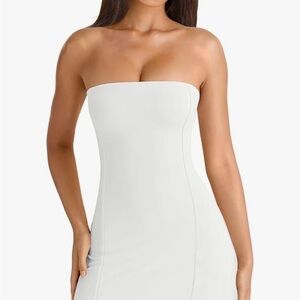 Chic Strapless White Dress